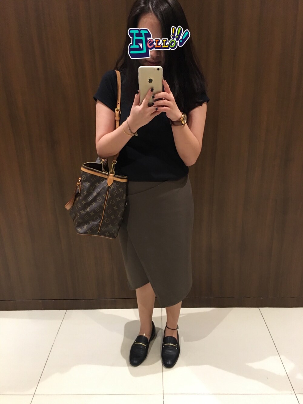 「Love,Bonitoのアイテム（スカート、その他）」を使った、Jiさん（レディース・168cm）の冬コーディネートの1枚目の写真