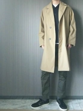 「URBAN RESEARCH（アーバンリサーチ）のアイテム（トレンチコート）」を使った、NAOMARUさん（メンズ・183cm）の春コーディネート