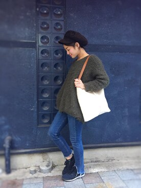 「rag & bone（ラグアンドボーン）のアイテム（パンツ）」を使った、CANALJEAN  tomoeさん（レディース・155cm）の冬コーディネート