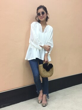「rag & bone（ラグアンドボーン）のアイテム（パンツ）」を使った、CANALJEAN  tomoeさん（レディース・155cm）の春コーディネート