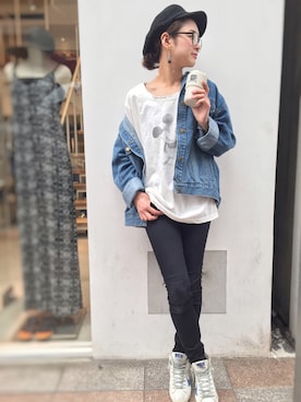 「Gジャン」｜「アイテム（食器/キッチン）」を使った、CANALJEAN  tomoeさん（レディース・155cm）の春コーディネート