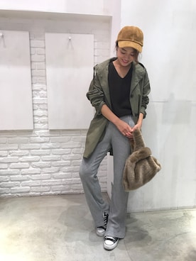 「RED CHOP WORKS（レッドチョップワークス）のアイテム（ジャケット/アウター）」を使った、CANALJEAN  tomoeさん（レディース・155cm）の秋コーディネート