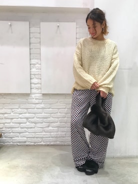 「CANAL JEAN（キャナルジーン）のアイテム（ピアス（両耳用））」を使った、CANALJEAN  tomoeさん（レディース・155cm）の秋コーディネート