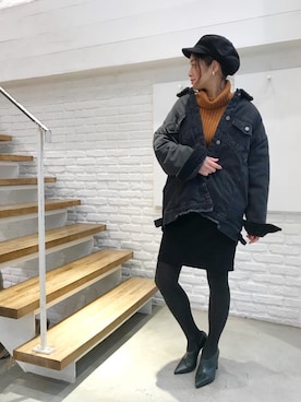 「PAOLA FERRI（パオラフェリー）のアイテム」を使った、CANALJEAN  tomoeさん（レディース・155cm）の冬コーディネート