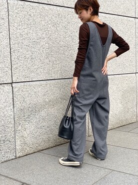 「RED CHOP WORKS（レッドチョップワークス）のアイテム（オールインワン・サロペット）」を使った、CANALJEAN  tomoeさん（レディース・155cm）の夏コーディネート