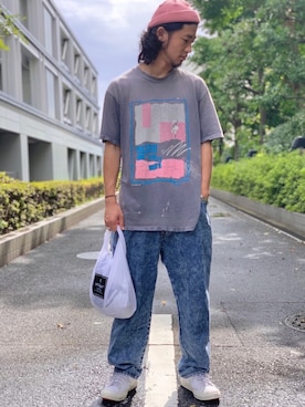 「エコバッグ」｜にーの〔大人｜古着｜デニム〕さん（メンズ・175cm）の夏コーディネート