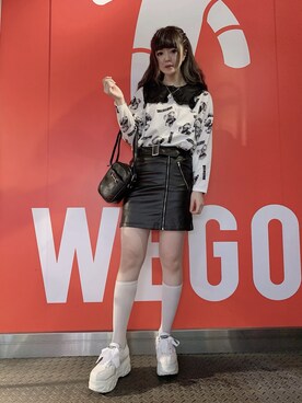 「アイテム（付け襟）」を使った、胡桃さん（レディース・164cm）の夏コーディネート