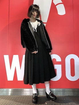 「WEGO（ウィゴー）のアイテム（その他アウター）」を使った、胡桃さん（レディース・164cm）の秋コーディネート
