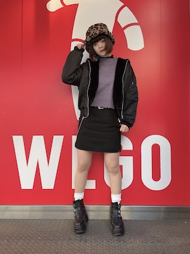 「WEGO（ウィゴー）のアイテム（その他アウター）」を使った、胡桃さん（レディース・164cm）の冬コーディネート