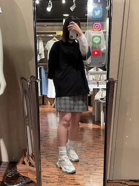 「WC（ダブル シー）のアイテム（シューズ）」を使った、胡桃さん（レディース・164cm）の春コーディネート