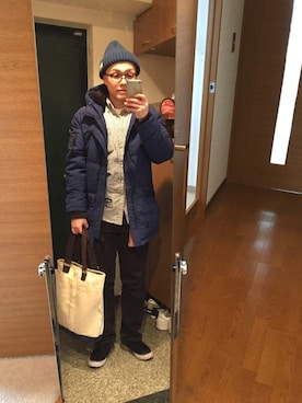 「SUNDUCK（サンダック）のアイテム」を使った、おかもとさん（メンズ・163cm）の春コーディネート