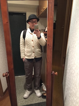 「ブラックウォッチ」｜「アイテム（その他）」を使った、おかもとさん（メンズ・163cm）の春コーディネート