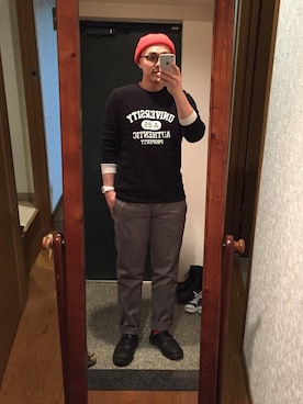 「ドクターマーチン3ホール」｜「アイテム（その他）」を使った、おかもとさん（メンズ・163cm）の春コーディネート