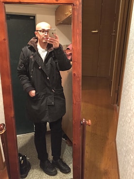 「ドクターマーチン3ホール」｜「アイテム（その他）」を使った、おかもとさん（メンズ・163cm）の冬コーディネート