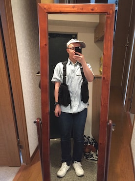 「ヒラキ（ヒラキ）のアイテム（スニーカー）」を使った、おかもとさん（メンズ・163cm）の春コーディネート