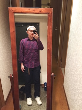 「ヒラキ（ヒラキ）のアイテム（スニーカー）」を使った、おかもとさん（メンズ・163cm）の夏コーディネート
