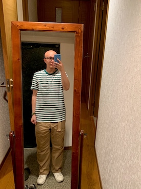 「ヒラキ（ヒラキ）のアイテム（スニーカー）」を使った、おかもとさん（メンズ・163cm）の夏コーディネート