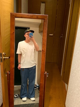 「ヒラキ（ヒラキ）のアイテム（スニーカー）」を使った、おかもとさん（メンズ・163cm）の夏コーディネート