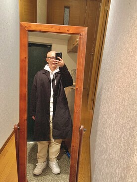 「プルオーバーパーカー」｜「アイテム（その他）」を使った、おかもとさん（メンズ・163cm）の冬コーディネート