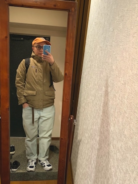 「ブリーチデニム」｜「アイテム（その他）」を使った、おかもとさん（メンズ・163cm）の冬コーディネート