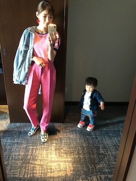 「STYLENANDA（スタイルナンダ）のアイテム（デニムジャケット）」を使った、yukaさん（レディース・163cm）の春コーディネート