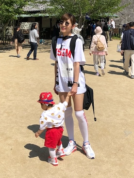 「MSGM（エムエスジーエム）のアイテム（ソックス/靴下）」を使った、yukaさん（レディース・163cm）の春コーディネート