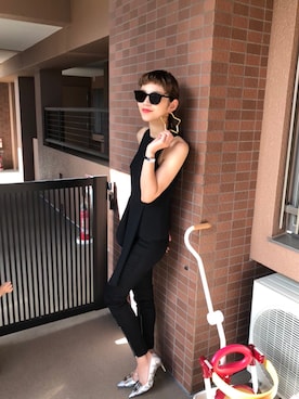 「片耳ピアス」｜yukaさん（レディース・163cm）の夏コーディネート