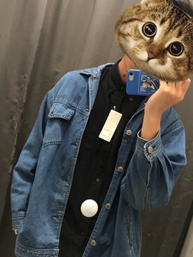 「UNIQUE（ユニーク）のアイテム」を使った、冬野糠さん（メンズ・183cm）の春コーディネート