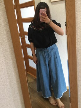 「ショッピング」｜「アイテム（アナログ腕時計）」を使った、fu3iko☆さん（レディース・161cm）の夏コーディネート