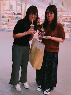 「Daniel Wellington（ダニエルウェリントン）の販売終了クラシックペティット アッシュフィールド32mm（アナログ腕時計）」を使った、fu3iko☆さん（レディース・161cm）の秋コーディネート