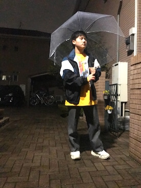 「FR2」｜「アイテム（ナイロンジャケット）」を使った、Chika614さん（メンズ・160cm）の春コーディネート