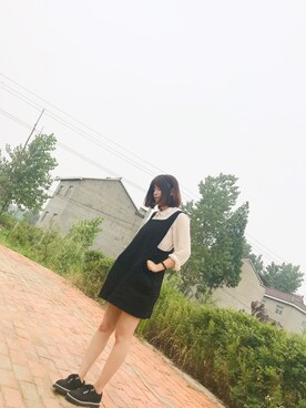 「FOREVER 21（フォーエバー トゥエンティーワン）のアイテム（トップス、ベージュ系）」を使った、Gloria-XXXXXUさん（レディース）の夏コーディネート