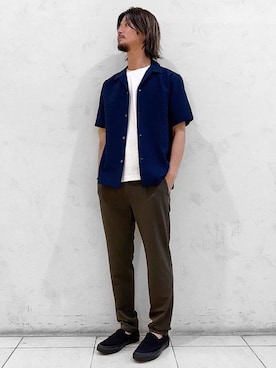 「テーパードシルエット」｜中原翔さん（メンズ・176cm）の夏コーディネート