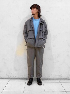 「Snow Peak（スノーピーク）のアイテム（ブルゾン）」を使った、中原翔さん（メンズ・176cm）の秋コーディネート