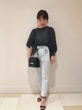 「interstaple（インターステイプル）のアイテム」を使った、Taeko Hondaさん（レディース・153cm）の夏コーディネート