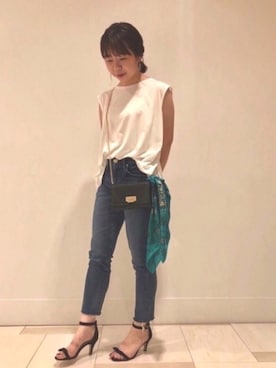 「abahouse」｜「アイテム（財布/小物）」を使った、Taeko Hondaさん（レディース・153cm）の夏コーディネート