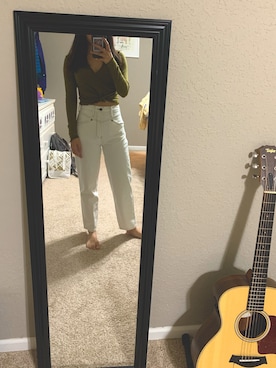 「A&F（エーアンドエフ）のアイテム」を使った、YAKACHさん（レディース・163cm）の冬コーディネート