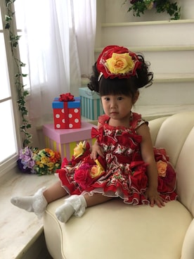 「お宮参り」｜「アイテム（その他）」を使った、rino☆manaさん（キッズ・80cm）の秋コーディネート