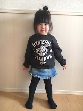 「ヒスミニ」｜「アイテム（その他）」を使った、rino☆manaさん（キッズ・80cm）の冬コーディネート