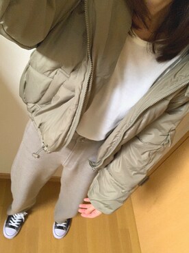 「fifth（フィフス）の中綿ショートダウンコート（ダウンジャケット/コート）」を使った、S***さん（レディース・160cm）の冬コーディネート