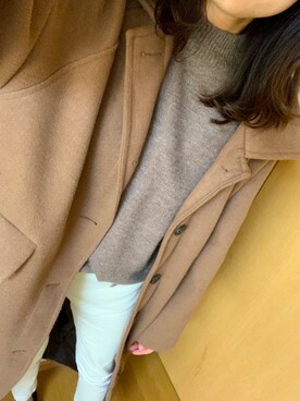 「DHOLIC（ディーホリック）のラグランスリーブボクシーロングコート（ダウンジャケット/コート）」を使った、S***さん（レディース・160cm・20代）の冬コーディネート