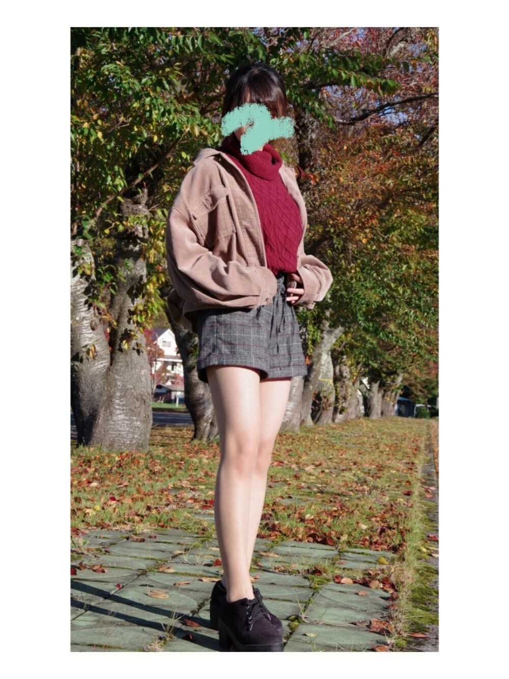 「秋のコーデ、プチプラコーデ、今日のコーデ、コーデュロイ、タートルネック」｜「Availのアイテム（パンツ、グレー系）」を使った、ゆうさん（レディース・158cm）の秋コーディネートの1枚目の写真