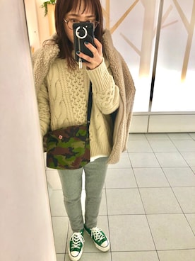 「スエット」｜「アイテム（ブルゾン）」を使った、MK☆さん（レディース・149cm）の冬コーディネート