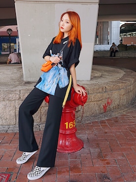 「日常」｜「アイテム（スリッポン）」を使った、Yokuさん（レディース・159cm）の秋コーディネート