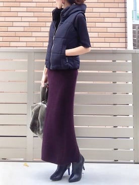 「Doシンプル部」｜「アイテム（ブーツ）」を使った、hononさん（レディース・165cm）の秋コーディネート