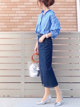 「アパートバイローリーズ」｜「アイテム（腕時計）」を使った、hononさん（レディース・165cm）の春コーディネート