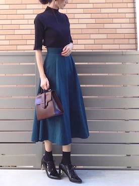 「Doシンプル部」｜「アイテム（アクセサリー）」を使った、hononさん（レディース・165cm）の秋コーディネート