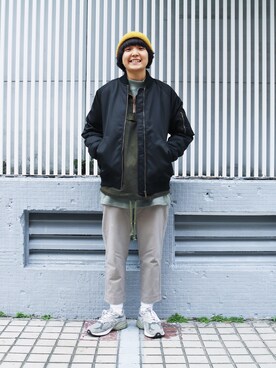「over the basicのアイテム」を使った、Azureさん（メンズ・163cm）の冬コーディネート
