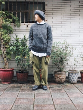 「F/CE. （エフシーイー）のアイテム（帽子）」を使った、Azureさん（メンズ・163cm）の冬コーディネート