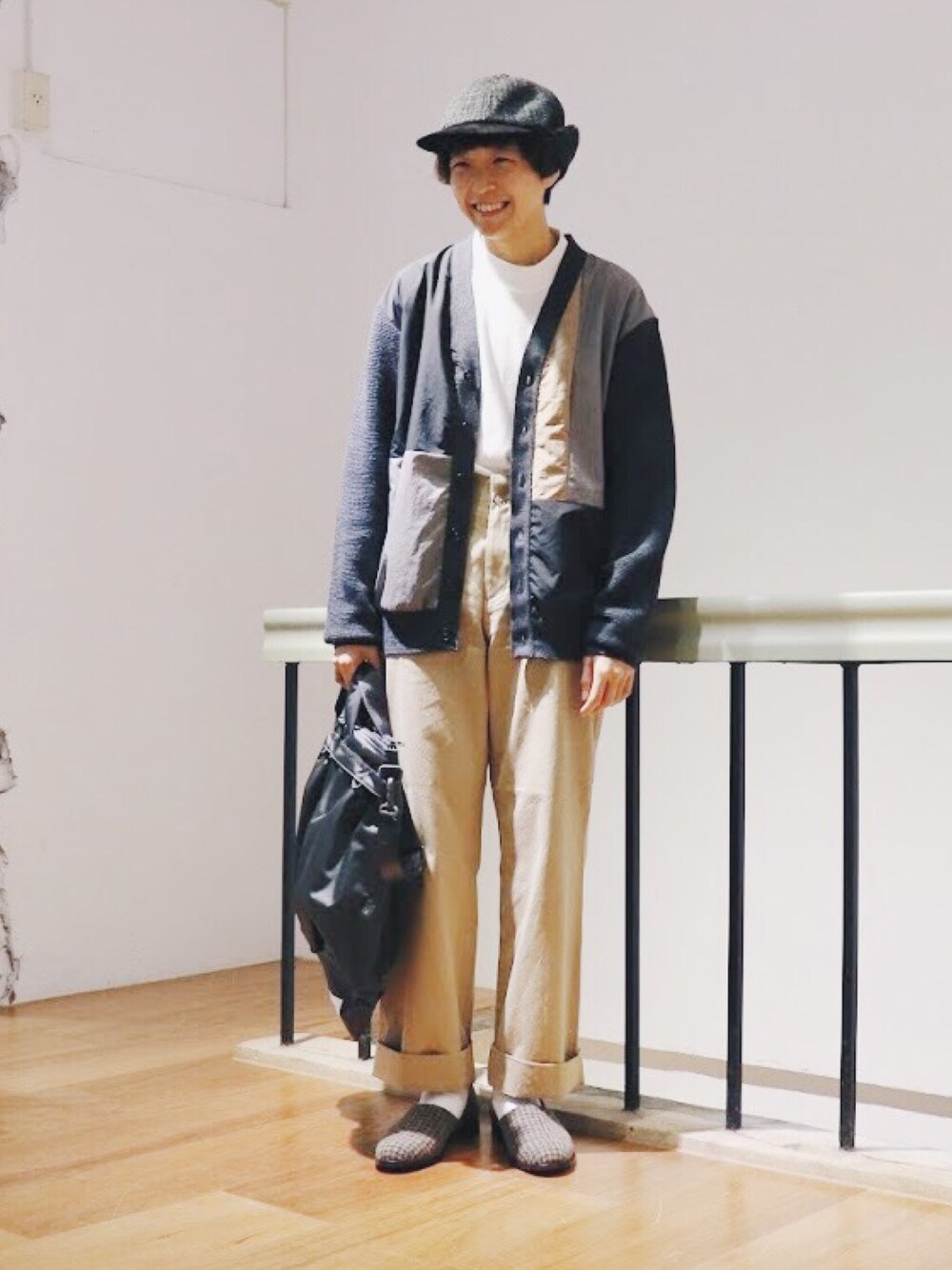 「plain-me、Hender Scheme、nanamica、YAECA、F/CE.、cop」｜「Hender Schemeのアイテム（シューズ、ブラウン系）」を使った、Azureさん（メンズ・163cm）の秋コーディネートの1枚目の写真